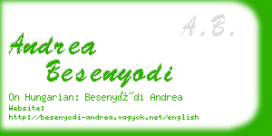 andrea besenyodi business card